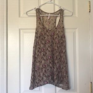 Sheer lacy floral top!